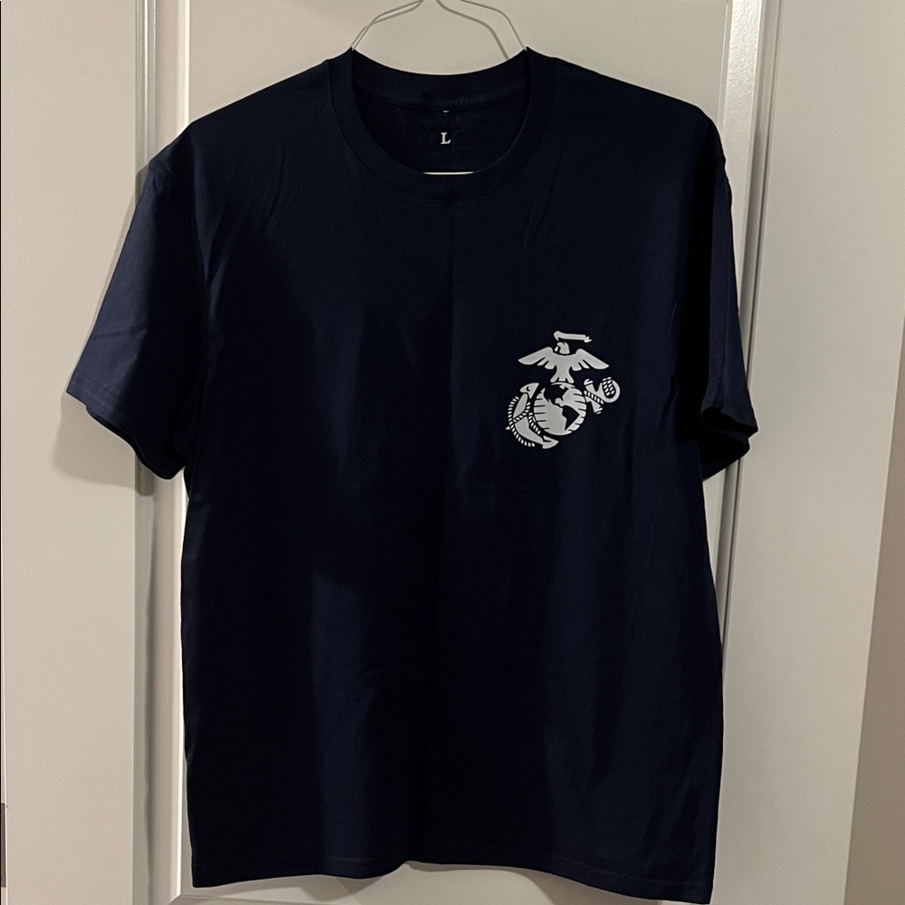 Semper Fi U.S. Marine Corps Navy Graphic Tee - American Flag - Picture 2 of 2